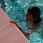 Audrey swimming