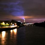 Eiffel Tower's Bat signal