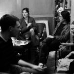 With friends at the caravane.