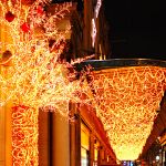 Christmas lights at Printemps - illuminations de no�?«l au printemps