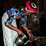 Tibet serving tea