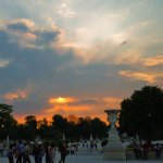 Sunset over Tuileries Gardens