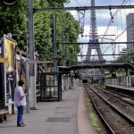 RER tracks to the Eiffel tower