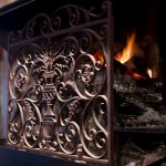 Fireplace in the "Inattendu" restaurant